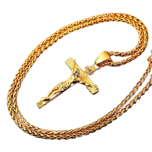 18K Gold Cross Pendant