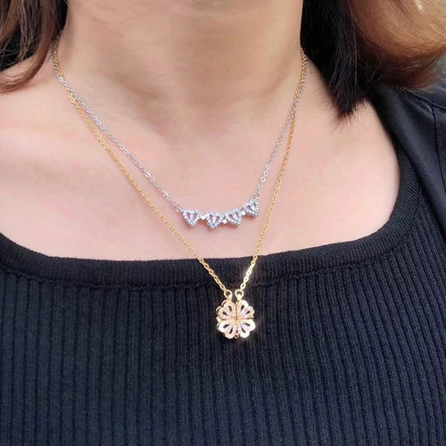 Crystal Heart 2-in-1 Necklace