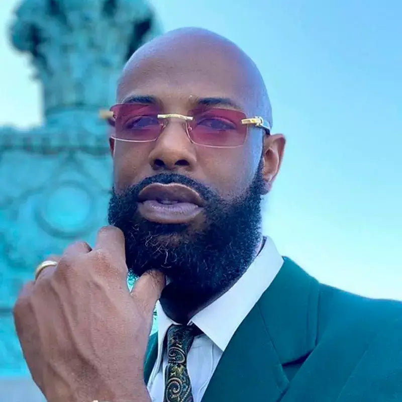 Luxurious Men's Sunglasses with Natural Wood Frame - UV400 Protection