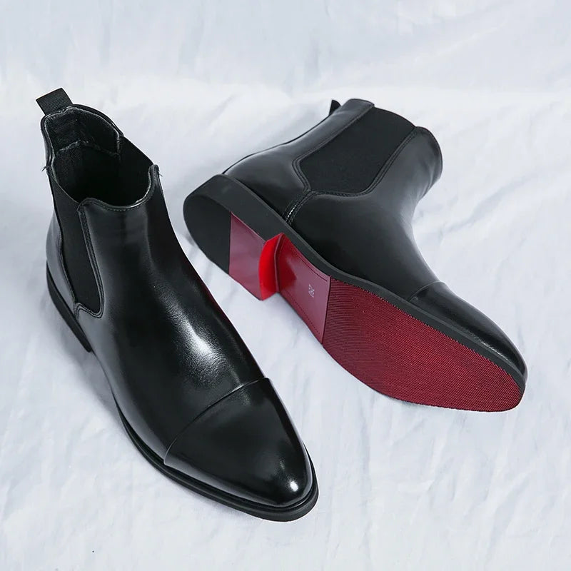 Bottes en cuir véritable Leonardo Scabusi