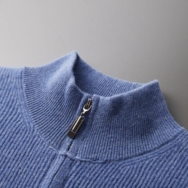 Pull zippé en cachemire Charles