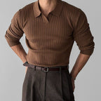 Polo en maille jacquard