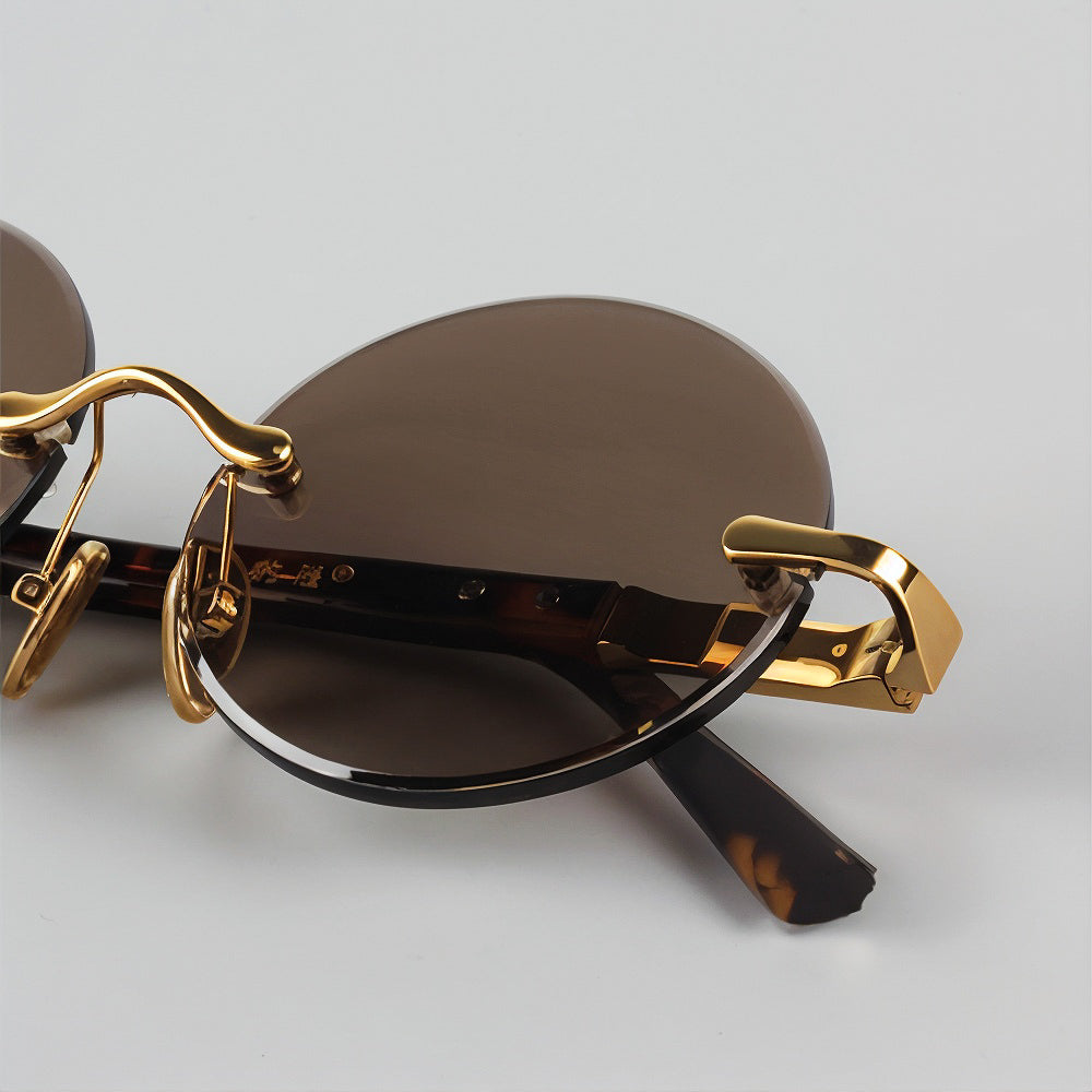 Lunettes de soleil rondes sans monture Soleil