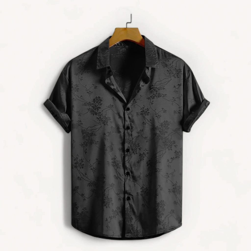 Chemise Marcelo en satin de minuit