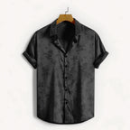 Chemise Marcelo en satin de minuit