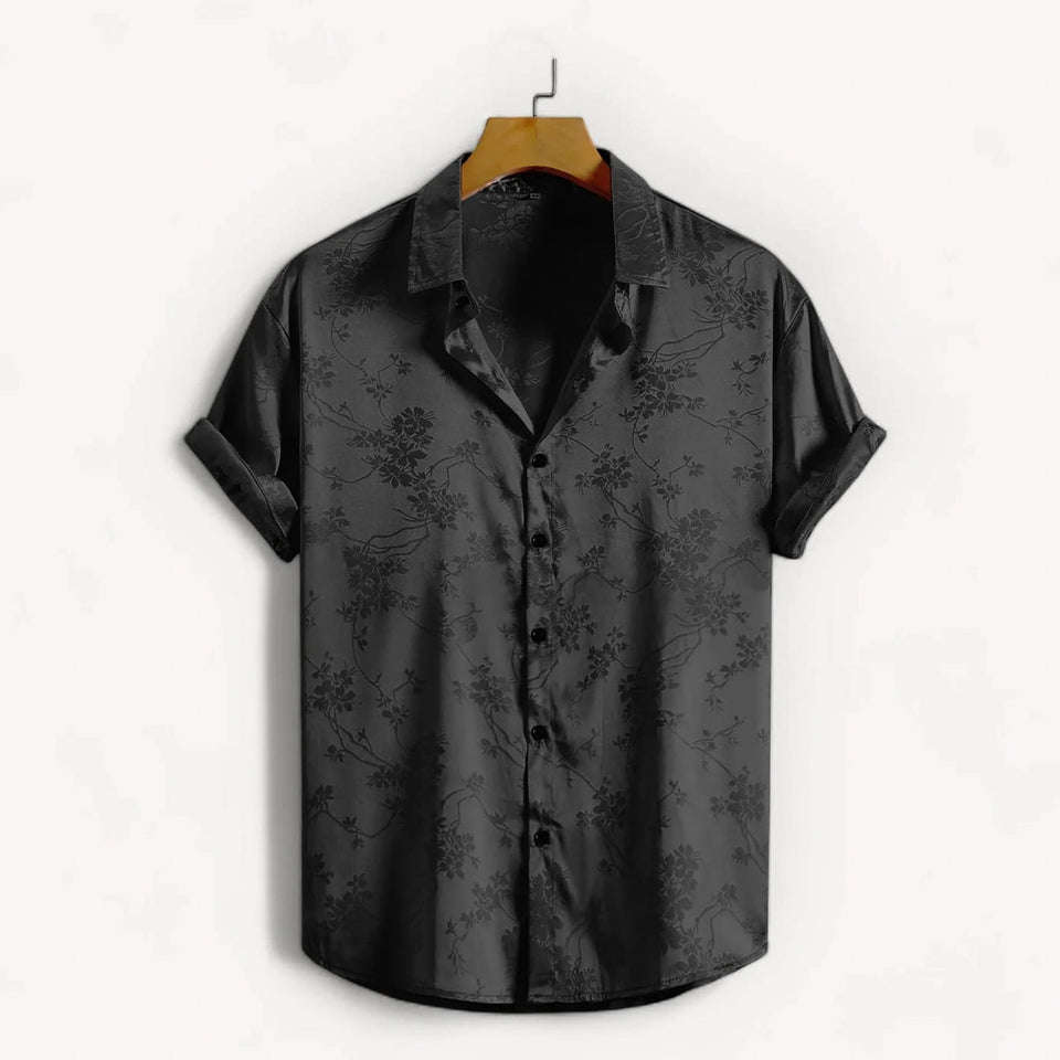 Chemise Marcelo en satin de minuit