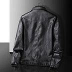 Veste en cuir vintage zippée