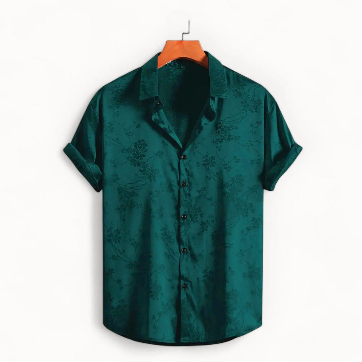 Chemise Marcelo en satin de minuit