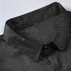 Chemise Marcelo en satin de minuit