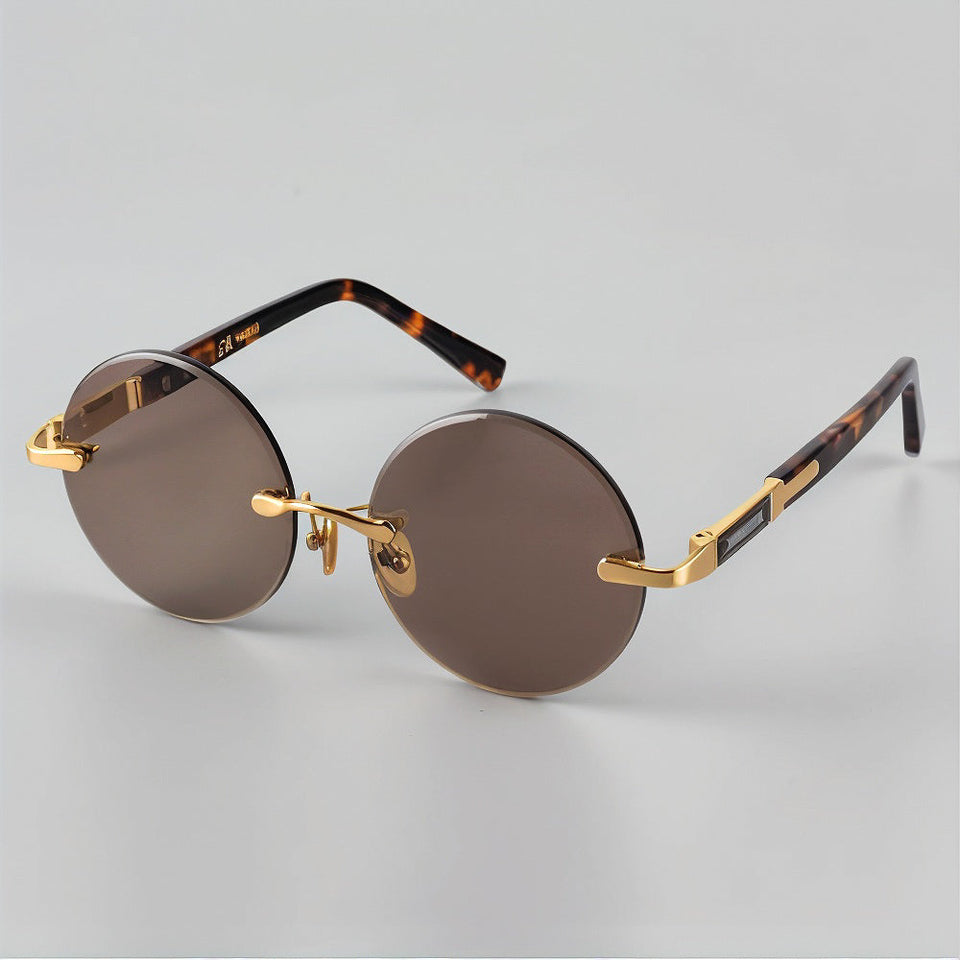 Lunettes de soleil rondes sans monture Soleil