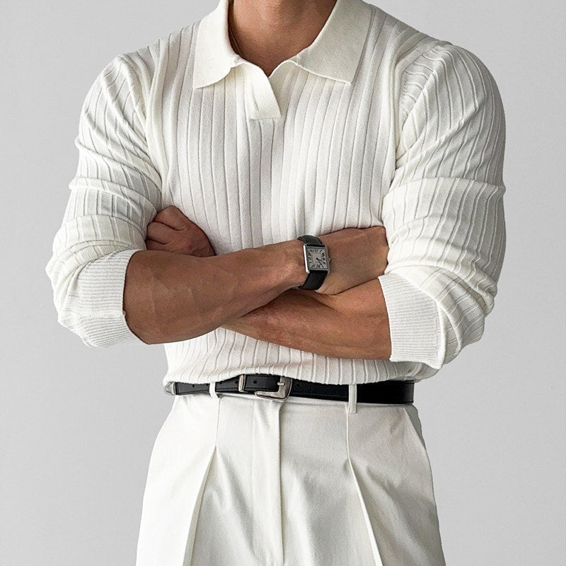 Polo en maille jacquard