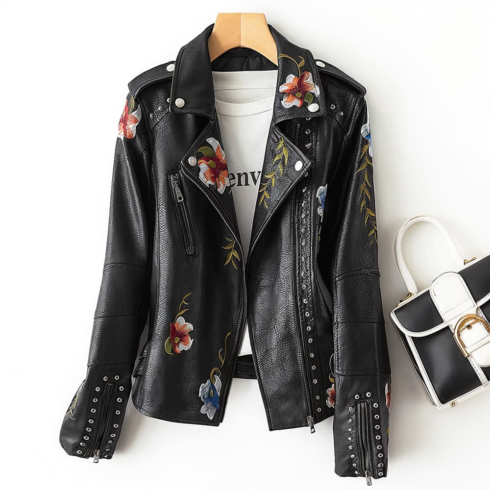 Veste en cuir L'Atérribelle Bloom