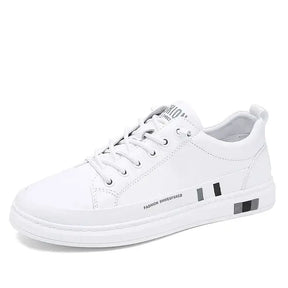 Men's Genuine Leather Flat Sneakers