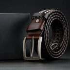 Ceinture tressée en cuir de vachette Heritage