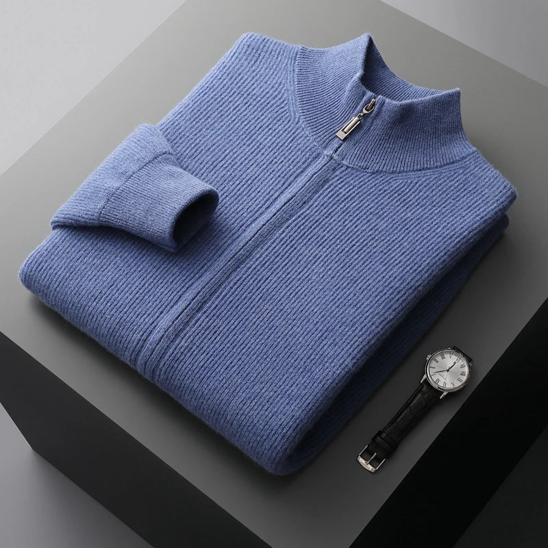 Pull zippé en cachemire Charles