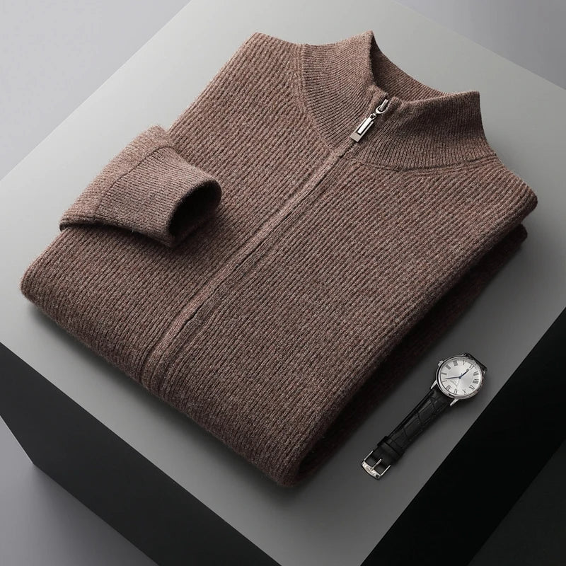 Pull zippé en cachemire Charles