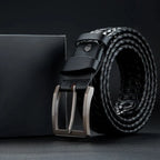 Ceinture tressée en cuir de vachette Heritage