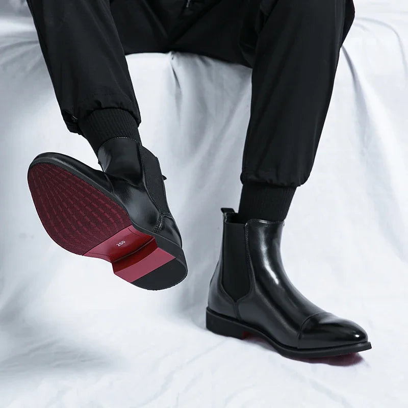 Bottes en cuir véritable Leonardo Scabusi
