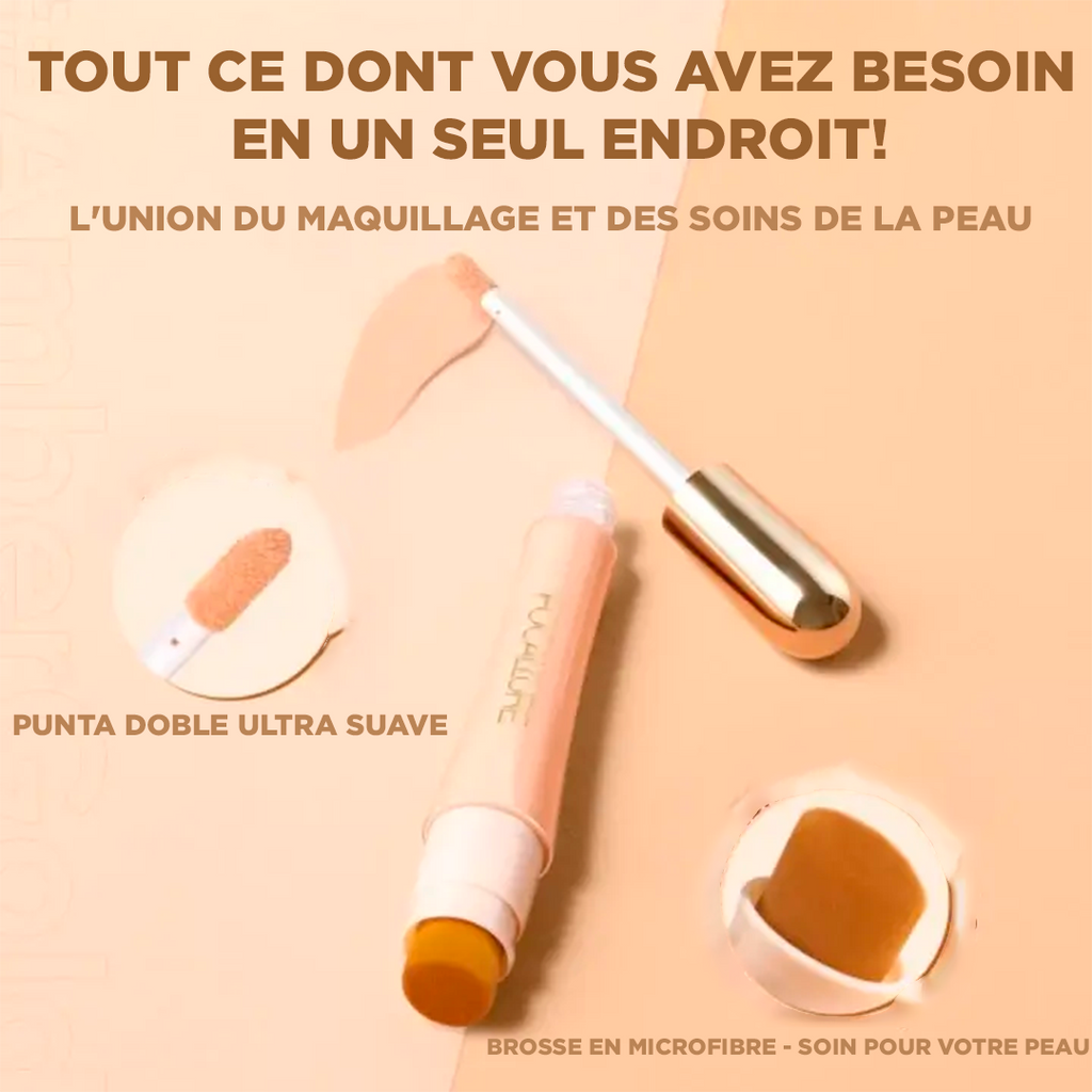 Fond de Teint Focallure 2 En 1 - Anti-Rides (Adaptable à Tous les Types de Peau)