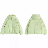 Women's Light Green Goose Down Parka Jacket