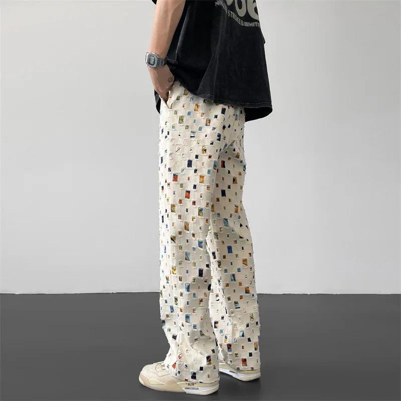 Marcello Mosaic Straight Fit Pants