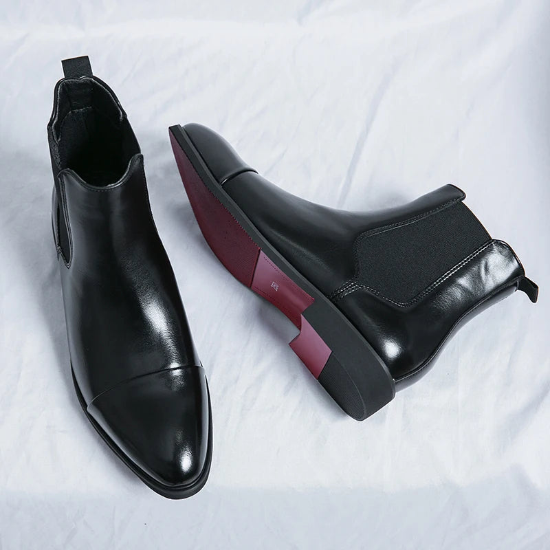 Bottes en cuir véritable Leonardo Scabusi
