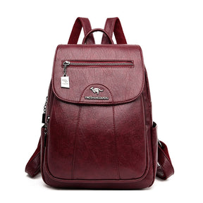 Casual Vintage Leather Women's Backpack