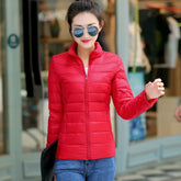 Women's Thermal Goose Down Jacket - Red