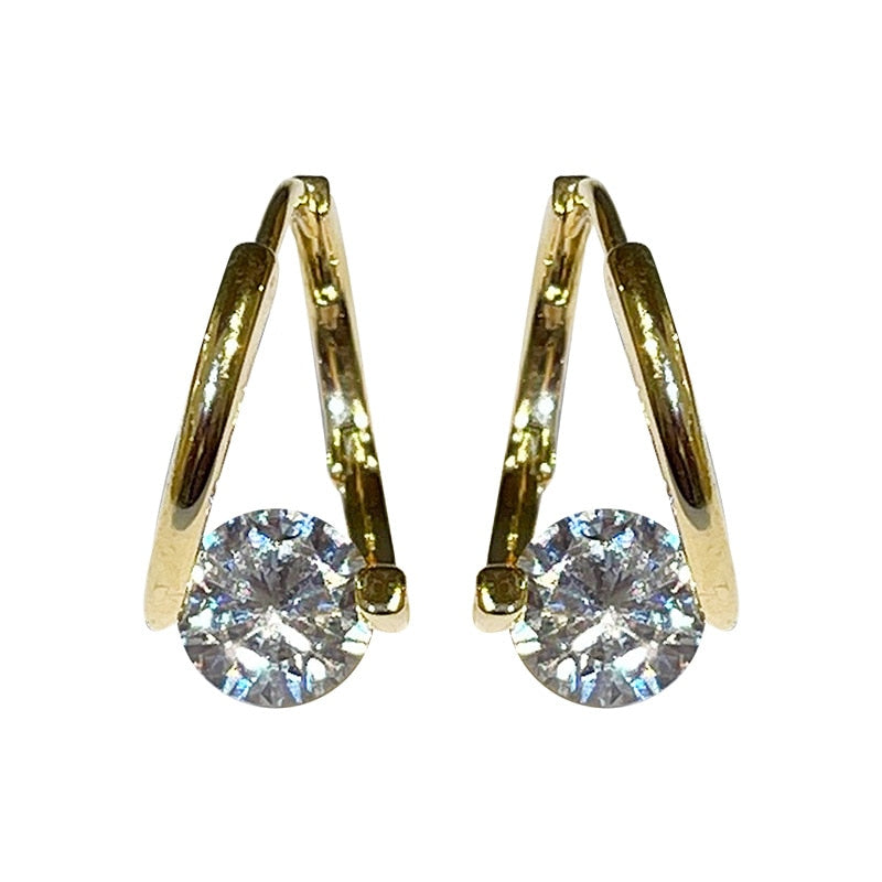 Golden Light Point Hoop