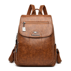 Casual Vintage Leather Women's Backpack