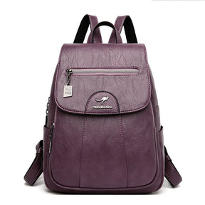Casual Vintage Leather Women's Backpack
