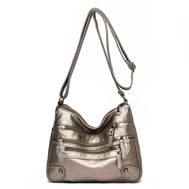 Multilayer Leather Women's Bag