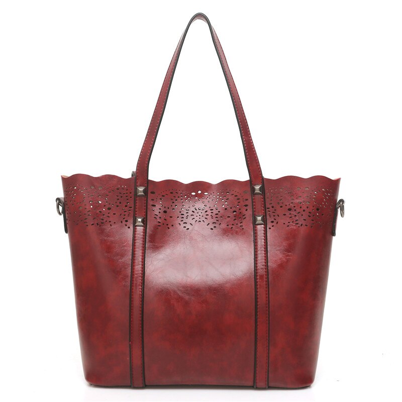 4-Piece Women's Leather Bag Set