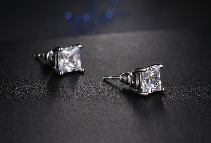 Unisex Cubic Zirconia Earrings
