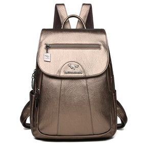 Casual Vintage Leather Women's Backpack