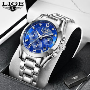 Lige Women's Stainless Steel Watch - Waterproof