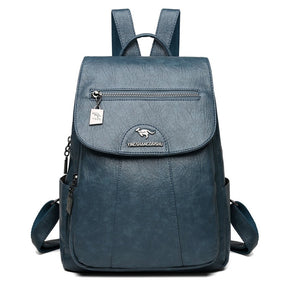 Casual Vintage Leather Women's Backpack