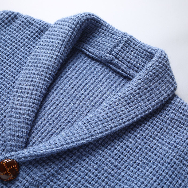 Gilet en laine maille gaufrée