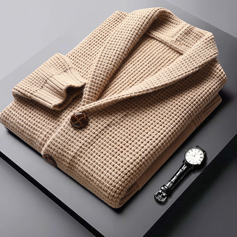 Gilet en laine maille gaufrée