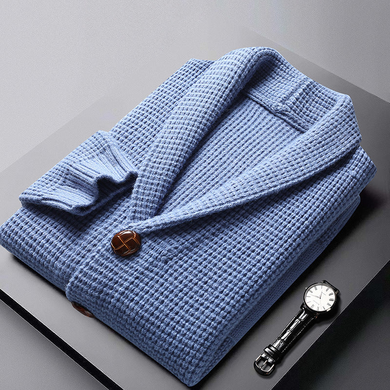 Gilet en laine maille gaufrée