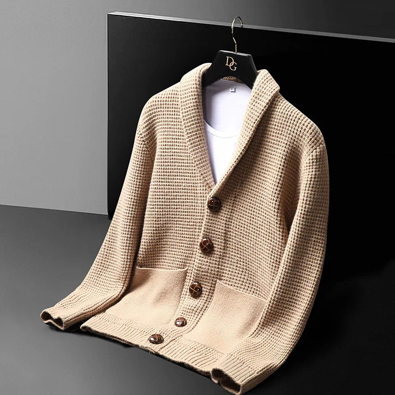 Gilet en laine maille gaufrée