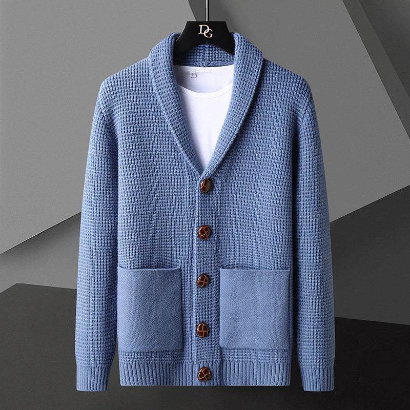 Gilet en laine maille gaufrée