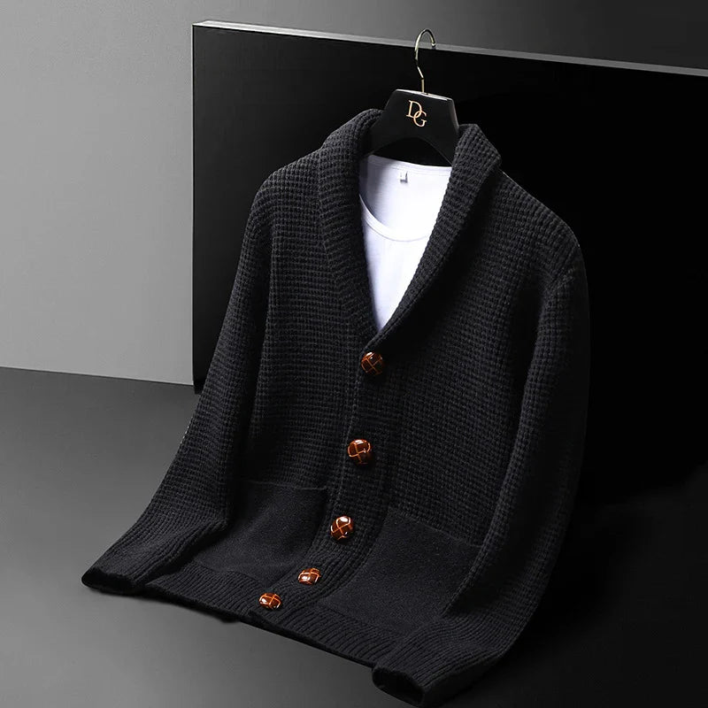 Gilet en laine maille gaufrée