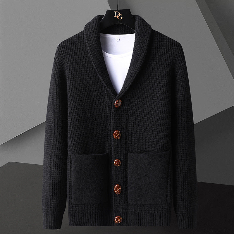 Gilet en laine maille gaufrée