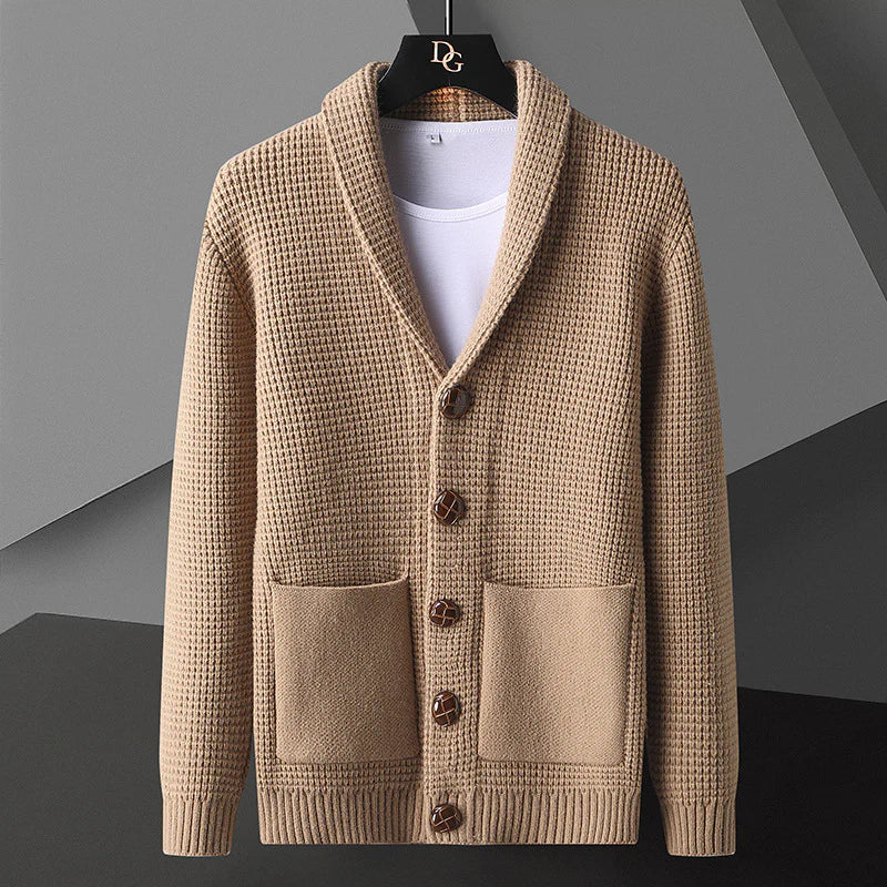 Gilet en laine maille gaufrée