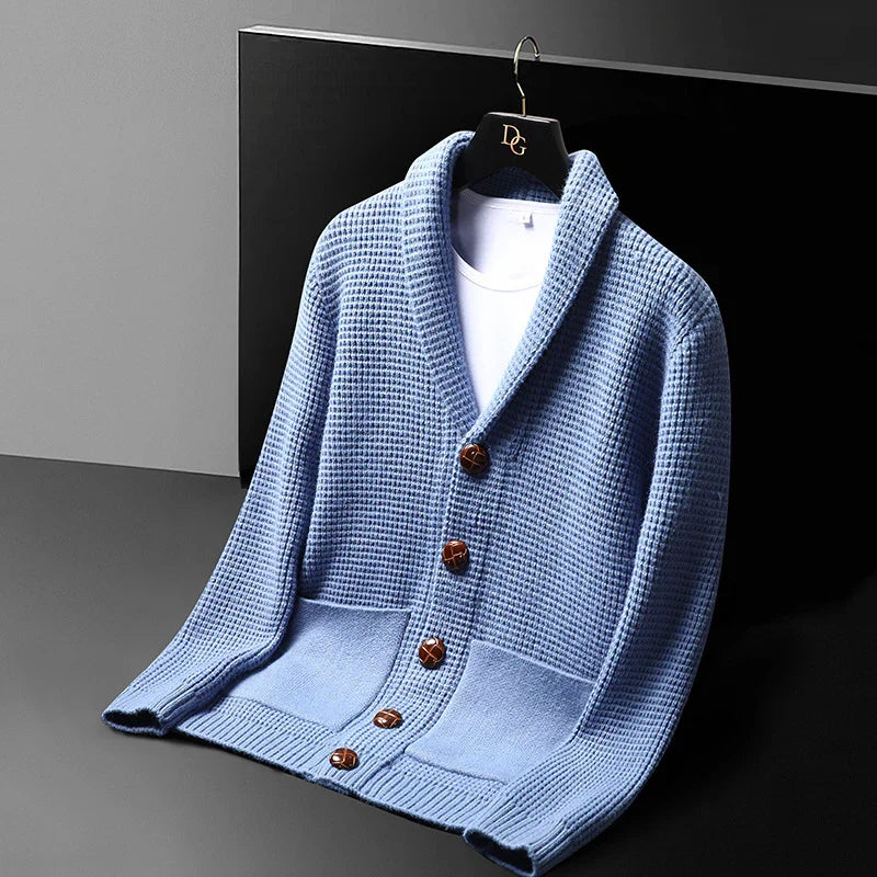 Gilet en laine maille gaufrée