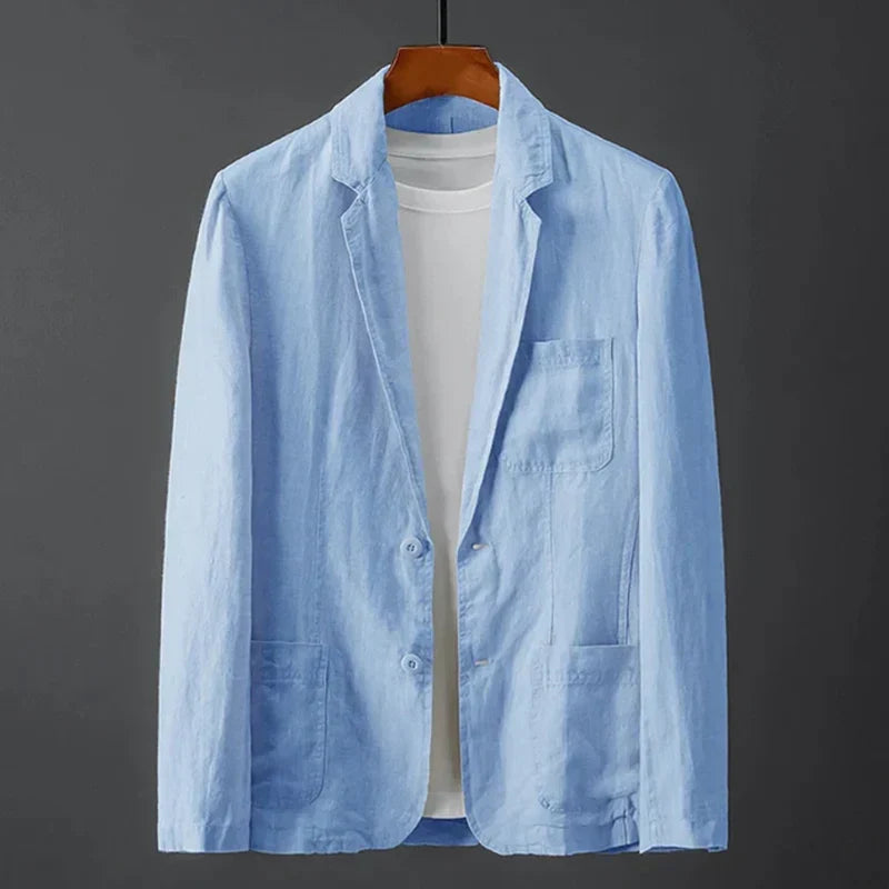 Blazer minimaliste en lin Laurent