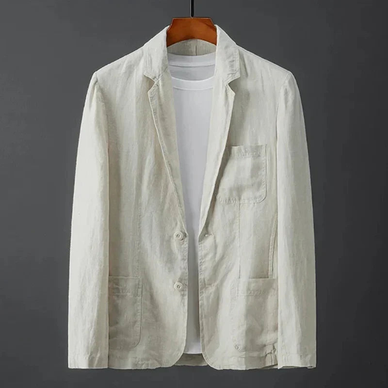 Blazer minimaliste en lin Laurent