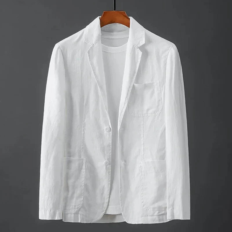 Blazer minimaliste en lin Laurent
