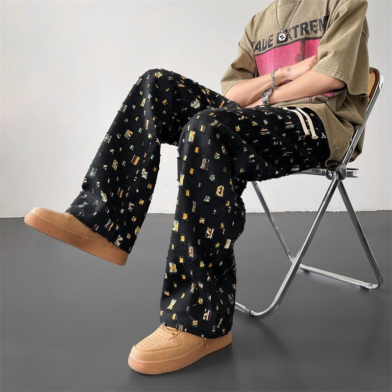 Marcello Mosaic Straight Fit Pants